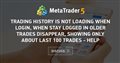 Trading history is not loading when login, when stay logged in older trades disappear, showing only about last 100 trades - HELP