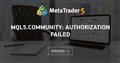 MQL5.community: authorization failed