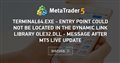 Terminal64.exe - entry point could not be located in the dynamic link library ole32.dll - message after MT5 live update