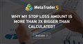 Why my stop loss amount is more than 3x bigger than calculated?