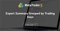 Export Summary Grouped by Trading Days