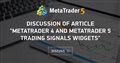 Discussion of article "MetaTrader 4 and MetaTrader 5 Trading Signals Widgets"