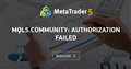 MQL5.community: authorization failed