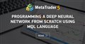 Programming a Deep Neural Network from Scratch using MQL Language