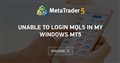 Unable to login MQL5 in my Windows MT5