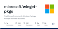 GitHub - microsoft/winget-pkgs: The Microsoft community Windows Package Manager manifest repository
