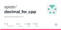 GitHub - vpiotr/decimal_for_cpp: Decimal data type for C++