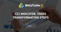 CCI indicator. Three transformation steps