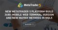 New MetaTrader 5 platform build 3490: Mobile Web Terminal version and new matrix methods in MQL5 - MetaTrader 5 Platform Update - The New Web Terminal with Full Support for Mobile version of the web platform, MML5 and M