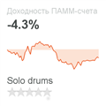 Инвестиции в ПАММ-счет Solo drums с годовой доходностью -4.3%%