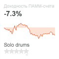 Инвестиции в ПАММ-счет Solo drums с годовой доходностью -7.3%