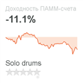 Инвестиции в ПАММ-счет Solo drums с годовой доходностью -11.1%