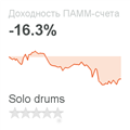 Инвестиции в ПАММ-счет Solo drums с годовой доходностью -16.3%
