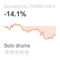 Инвестиции в ПАММ-счет Solo drums с годовой доходностью -14.1%