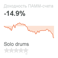 Инвестиции в ПАММ-счет Solo drums с годовой доходностью -14.9%
