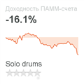 Инвестиции в ПАММ-счет Solo drums с годовой доходностью -16.1%