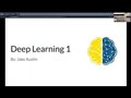 CS 198-126: Lecture 2 - Intro to Deep Learning, Part 1