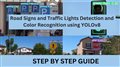 Road Signs and Traffic Lights Detection and Color Recognition using YOLOv8