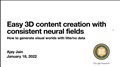 MIT 6.S192 - Lecture 19: Easy 3D content creation with consistent neural fields, Ajay Jain