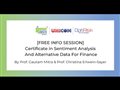 Certificate In Sentiment Analysis And Alternative Data For Finance - CSAF™ [FREE INFO SESSION]