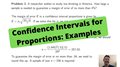 Confidence Intervals for Proportions: Examples