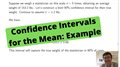 Confidence Intervals for the Mean - Example