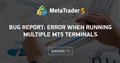 Bug report: Error when running multiple MT5 terminals - Can I run more MT5 terminals?