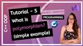 C++ OOP - What is polymorphism in programming? (simple example)