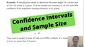 Confidence Intervals and Sample Size