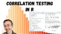 Correlation testing in R