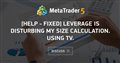 [Help - fixed] Leverage is disturbing my Size calculation. Using TV.