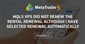 MQL5 VPS did not renew the rental renewal although I have selected renewal automatically