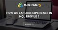 How we can add Experience in MQL Profile ? - How can I add experience in MQ Profile?