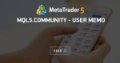 MQL5.community - User Memo