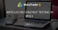 MQL5 Articles: Tester