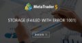 storage (failed with error 1001) storage (failed with error 1001)
