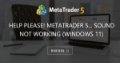 Help please! Metatrader 5... Sound not working (Windows 11) - How to fix a problem with Metatrader's sound on MT5 Help please! Metatrader 5... Sound not working (Windows 11) - How to fix a problem with Metatrader's sound on MT5