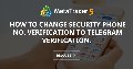 how to change security phone no. verification to telegram verification.