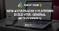 New MetaTrader 5 platform build 4755: General improvements - Metatrader 5 platform update fixes an error in triple swaps in the strategy tester. New MetaTrader 5 platform build 4755: General improvements - Metatrader 5 platform update fixes an error in triple swaps in the strategy tester.