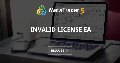 invalid license EA