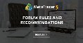 Forum rules and recommendations