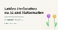 Leiden Declaration on Artificial Intelligence and Mathematics