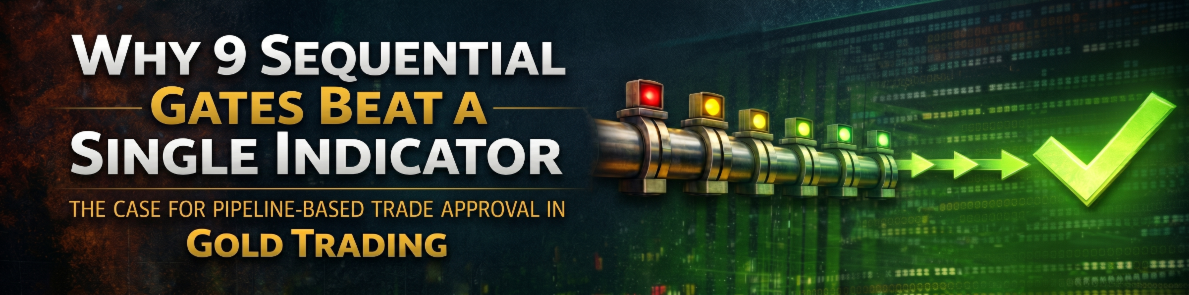 Why 9 Sequential Gates Beat a Single Indicator — The Case for Pipeline-Based Trade Approval in Gold Trading