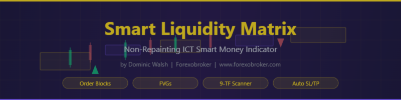 Smart Liquidity Matrix: Non-Repainting ICT Order Blocks & FVG Indicator for MT4/MT5