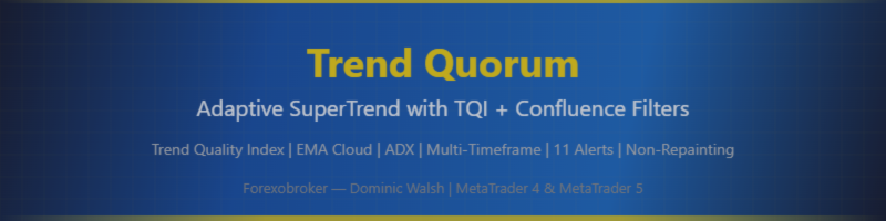 Adaptive SuperTrend with Trend Quality Index — 4-Layer Confluence Signal System for MetaTrader 4 and MetaTrader 5