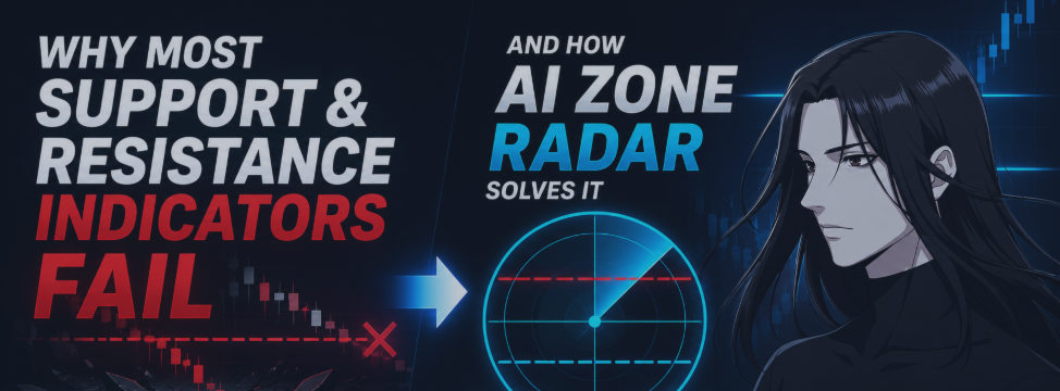 Why Most Support and Resistance Indicators Fail — And How AI Zone Radar Solves It