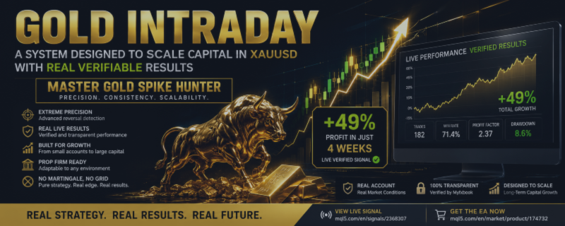 🏆 Gold Intraday : A System Designed to Scale Capital in XAUUSD with Real Verifiable Results