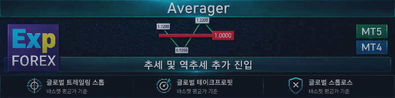 Averager - 포지션용 Averager. 추세 방향 및 역방향 추가 진입. Grid
