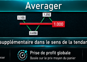 Averager - Averager pour les positions. Ouverture additionnelle avec la tendance et contre le mouvement. Grid