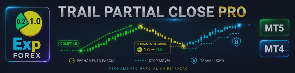 Trail Partial Close — Fechamento parcial automático durante o recuo do preço